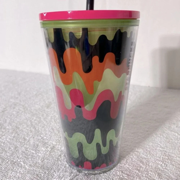 Starbucks Fall 2023 Halloween Limited Edition Drippy Wave Swirl Grande Tumbler - Picture 4 of 13
